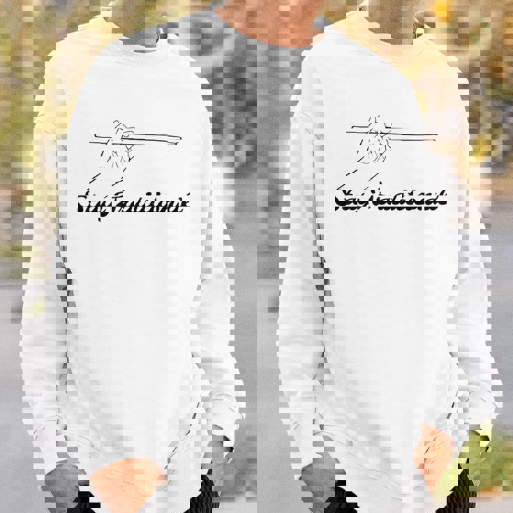 ドラムスティック トラディショナルグリップ – ジャズやドラムラインに最適 スウェットシャツ 彼への贈り物