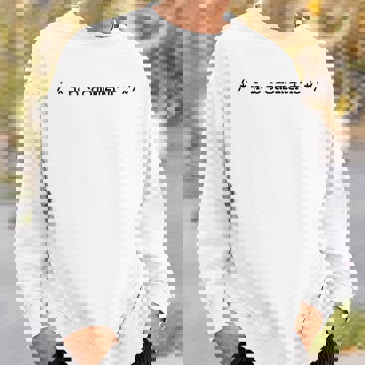 ノーコメントプログラマーtシャツ スウェットシャツ 彼への贈り物