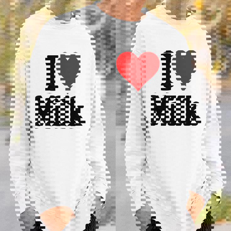 ハートミルクが大好き スウェットシャツ 彼への贈り物