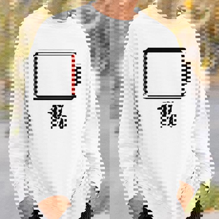 バッテリー1シャツ残り1バッテリーデッドシャツのバッテリー残量が少なくなりました。 スウェットシャツ 彼への贈り物