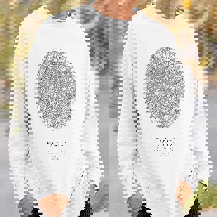 パリ フランス コーディネート 地図 故郷 スウェットシャツ 彼への贈り物