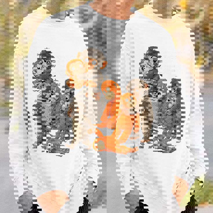 パンチ君 かわいい ポーズ 捨てられた ニホンザル モンキー パンチ スウェットシャツ 彼への贈り物