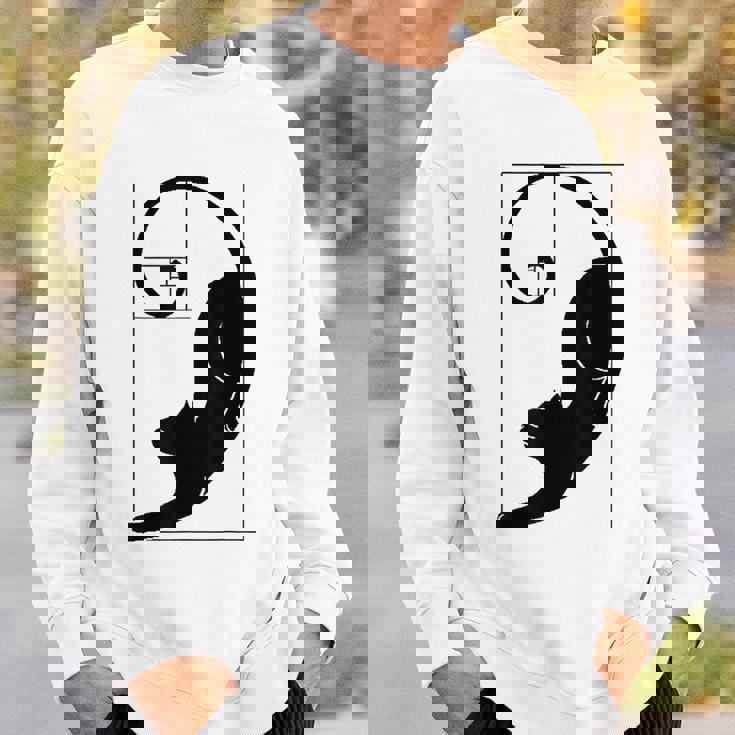 フィボナッチキャット 黄金比プリント スウェットシャツ 彼への贈り物