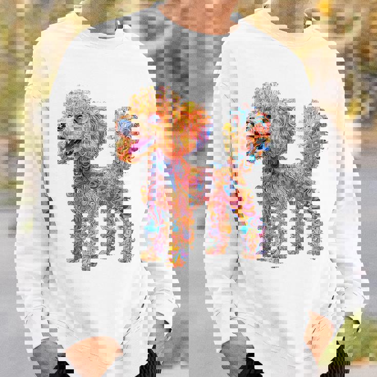 プードル 犬 モチーフ ペット イラスト プードル スウェットシャツ 彼への贈り物