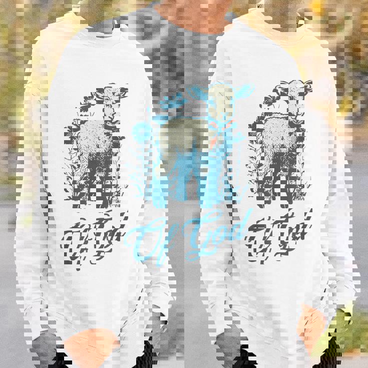 ラム オブ ゴッド キュート ヴィンテージ クリスチャン ラム デザイン 信仰 恋人 スウェットシャツ 彼への贈り物