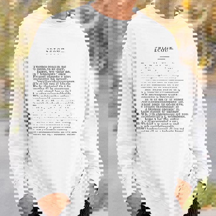 ロミオとジュリエットのプロローグ ウィリアム・シェイクスピア スウェットシャツ 彼への贈り物