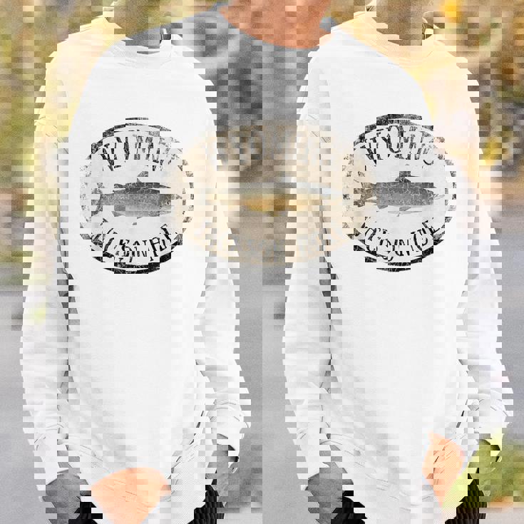 ワイオミング ジャクソン ホール トラウト 魚 フライフィッシング ビンテージ スウェットシャツ 彼への贈り物