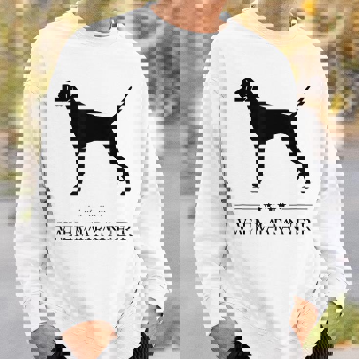 ワイマラナー ブラック シルエット スウェットシャツ 彼への贈り物