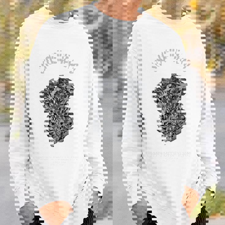 ヴィンテージ Hd オートバイtwin ショベルヘッド エンジン ドローイング バイカー 長袖tシャツ スウェットシャツ 彼への贈り物