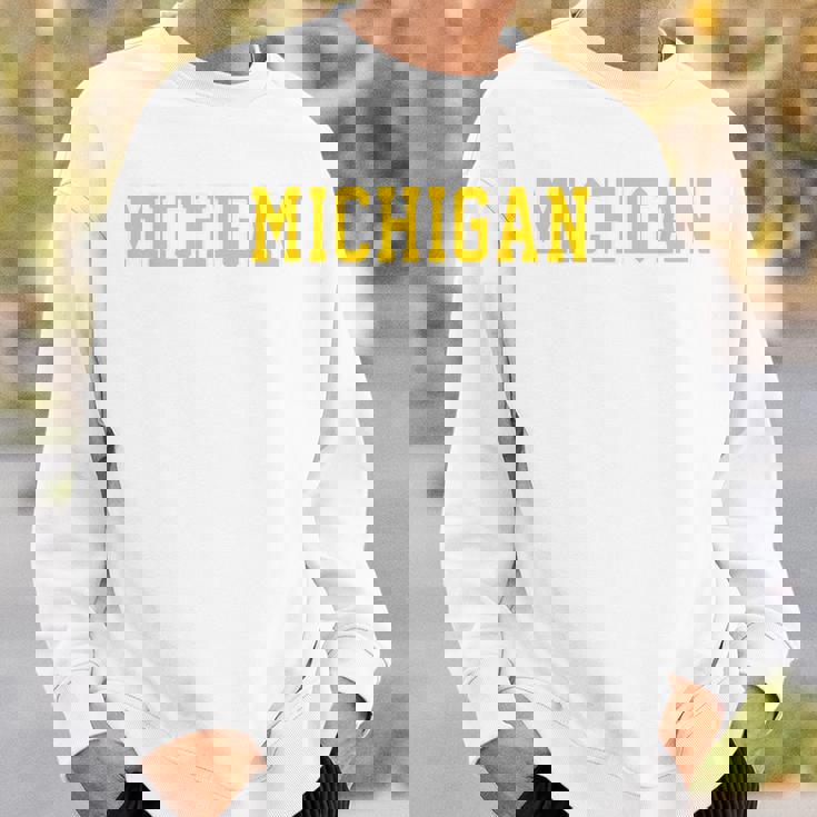 ヴィンテージ ミシガン メンズ ミシガン レディース レトロ ゴールド スウェットシャツ 彼への贈り物