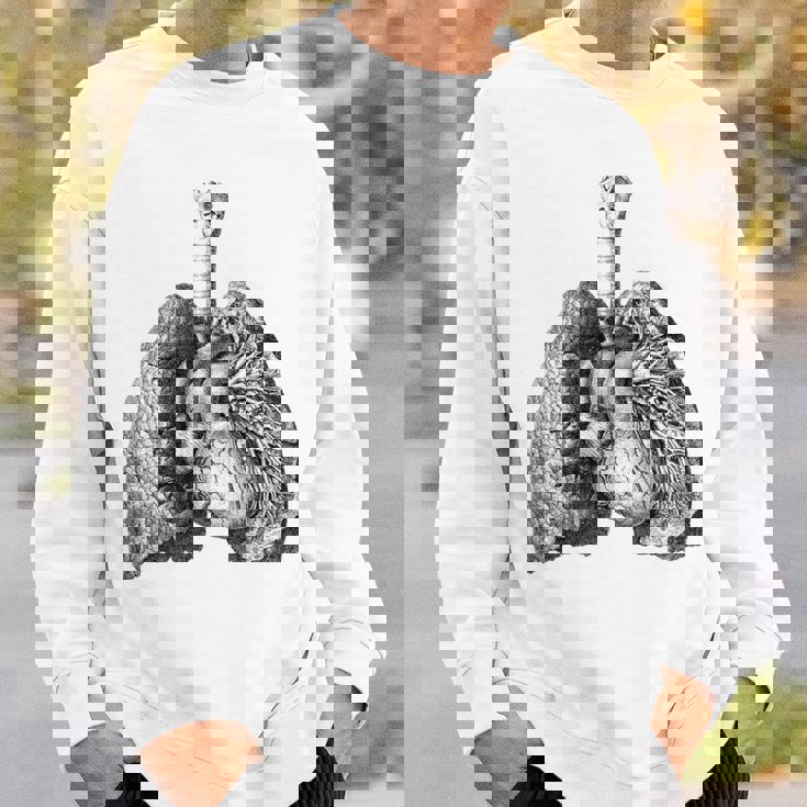 人間の心臓の肺 ビンテージ医療解剖学 解剖学的肺 スウェットシャツ 彼への贈り物