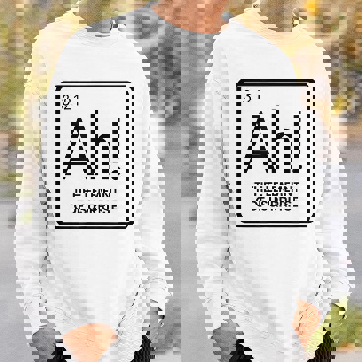 周期表 Ah 驚き元素 化学 科学 駄洒落。 スウェットシャツ 彼への贈り物