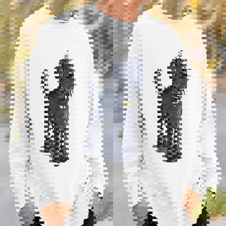 愉快なジャイアントシュナウザー Ichnauzer ギフト ドッグファン 長袖tシャツ スウェットシャツ 彼への贈り物