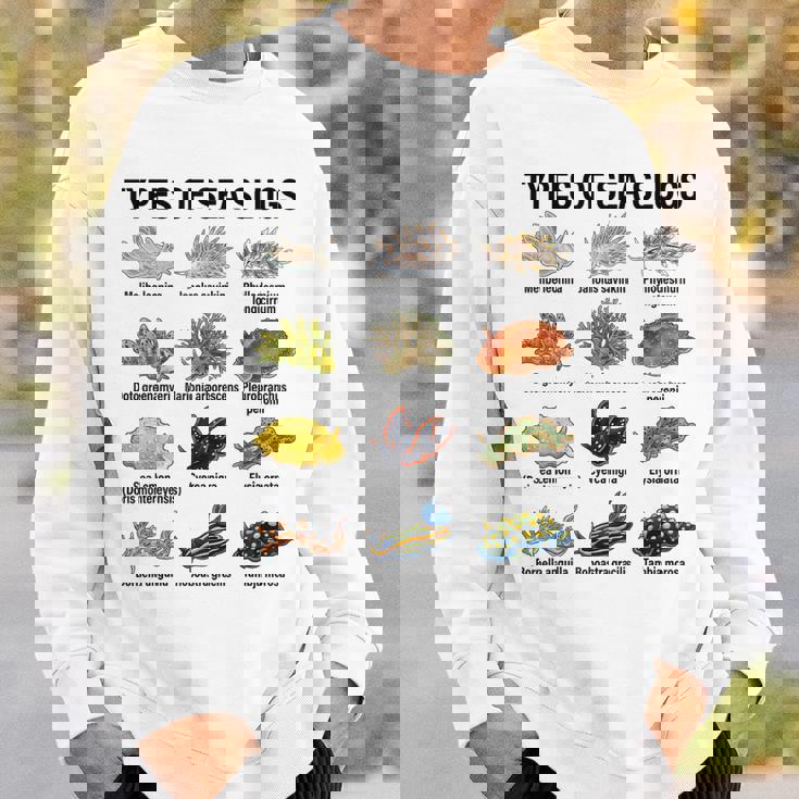 海洋ナメクジの種類科学海洋生物学チャート スウェットシャツ 彼への贈り物