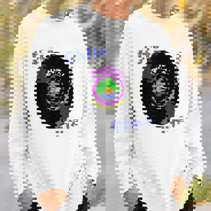 盆栽×レコード 静かに過ごすチル時間デザイン スウェットシャツ 彼への贈り物