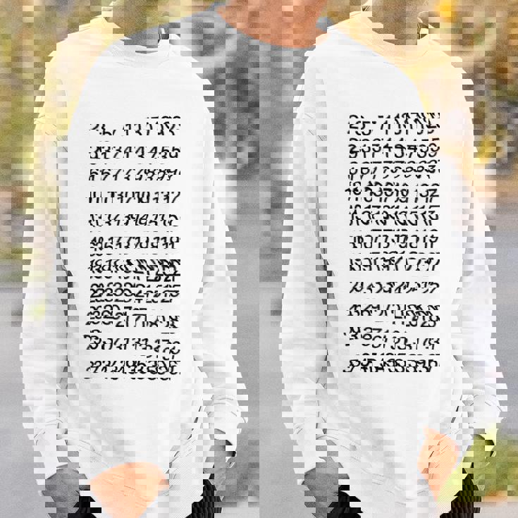 素数 数学 数式 公式 元素記号 化学式 物理 虚数 周期表 円周率 メンズ キッズ 子供 白 プリントosu スウェットシャツ 彼への贈り物