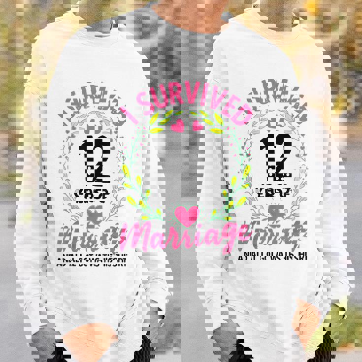 結婚12年 結婚12周年 スウェットシャツ 彼への贈り物