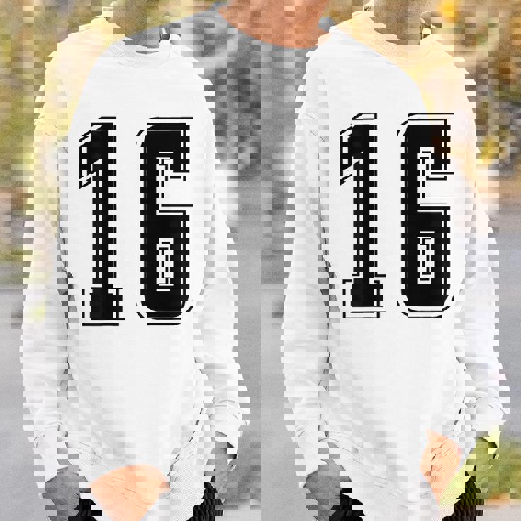 背番号 16 チーム短大スポーツ背番号付きユニフォーム スウェットシャツ 彼への贈り物