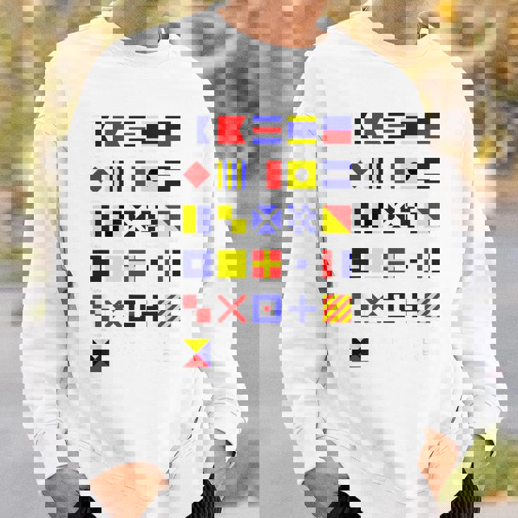 航海信号旗 アルファベット スウェットシャツ 彼への贈り物