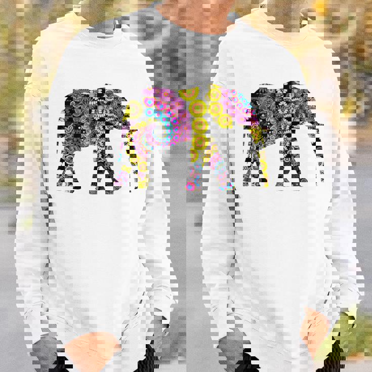 象のシルエット、かわいいボヘミアンデザイン。 スウェットシャツ 彼への贈り物