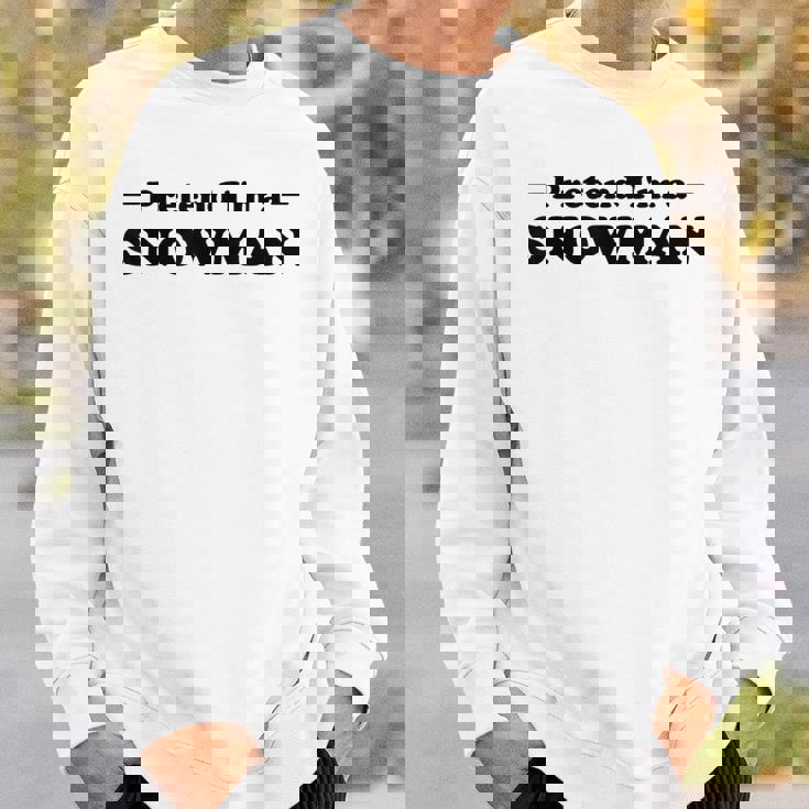 雪だるま ハロウィン コスチューム ごっこ I'm Anowman スウェットシャツ 彼への贈り物