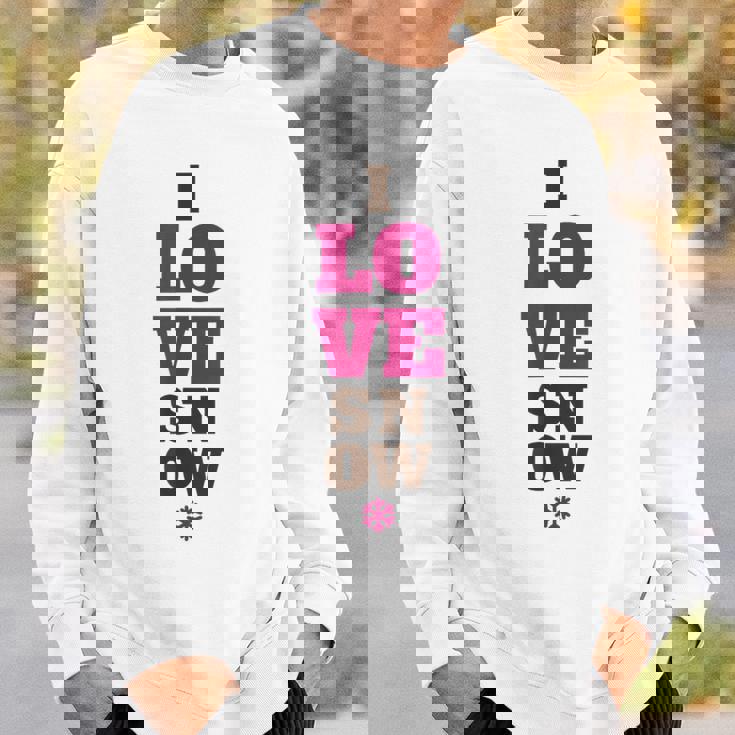 雪の冬が大好き スウェットシャツ 彼への贈り物