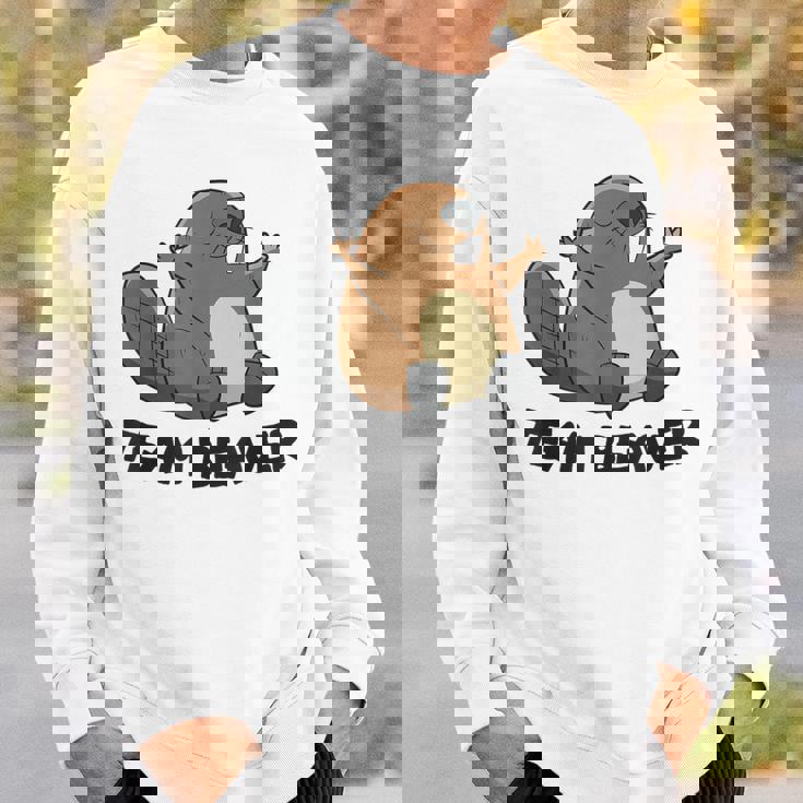 面白いビーバー分隊チームビーバー スウェットシャツ 彼への贈り物