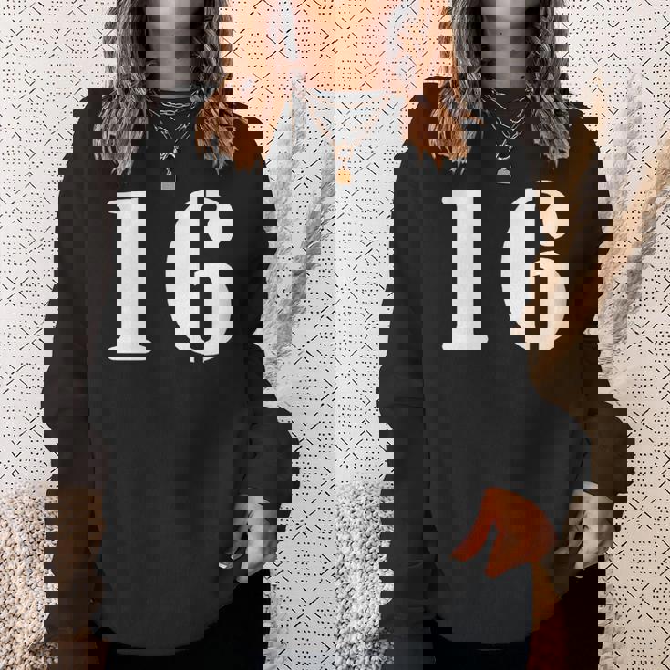 16番 16番 番号付き スウェットシャツ 彼女への贈り物