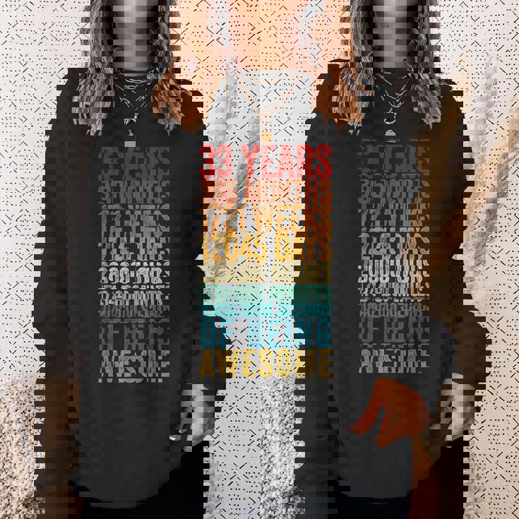 おもしろ 33歳の誕生日シャツ オールドメーター 面白い 33歳ギフト スウェットシャツ 彼女への贈り物