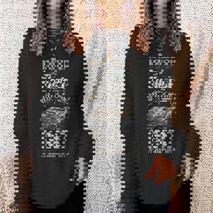 39歳の誕生日 1987年生まれのクラシックカー スウェットシャツ 彼女への贈り物