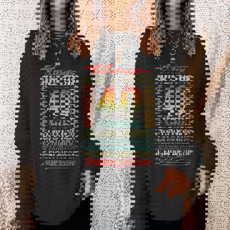 40歳 480ヶ月 すごい生まれ 1986年 40歳の誕生日 スウェットシャツ 彼女への贈り物