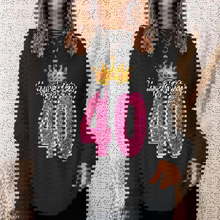 40歳 ハッピーバースデー キュート 40歳 誕生日 マッチング スウェットシャツ 彼女への贈り物