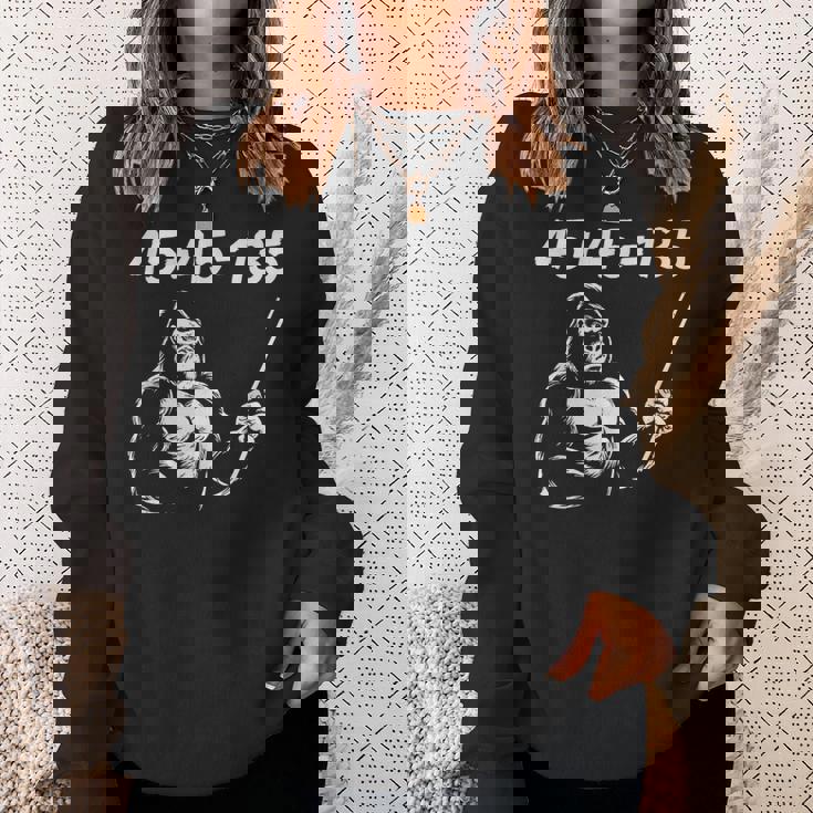 4545135、面白いゴリラリフティングスクワットベンチプレスジム数学 スウェットシャツ 彼女への贈り物