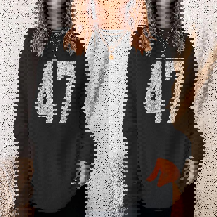 47 ジャージユニフォーム バーシティ スポーツ番号 47歳の誕生日 スウェットシャツ 彼女への贈り物