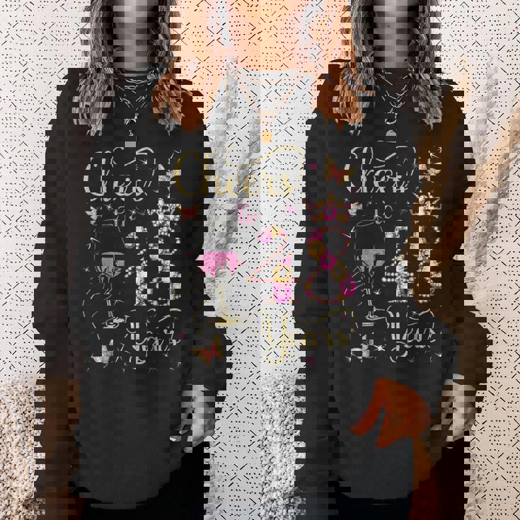 48歳、48歳の女王の誕生日、48歳の誕生日に乾杯。 スウェットシャツ 彼女への贈り物