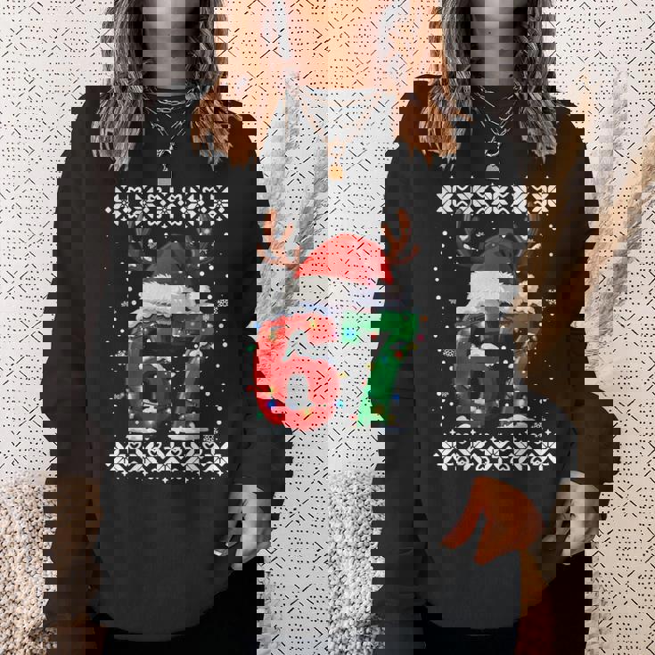 6 7 Couple Pajamas Six Seven Matching 67 Ugly Christmas Sweatshirt Gifts for Her