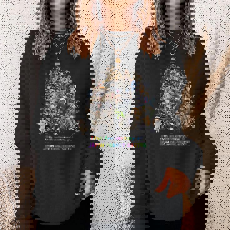 70周年だよ！70頭集合カラー スウェットシャツ 彼女への贈り物