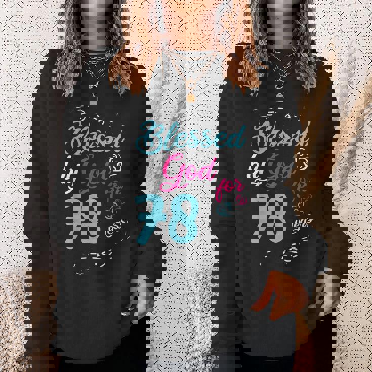 78歳 78歳 誕生日パーティー お祝い 神に祝福 スウェットシャツ 彼女への贈り物