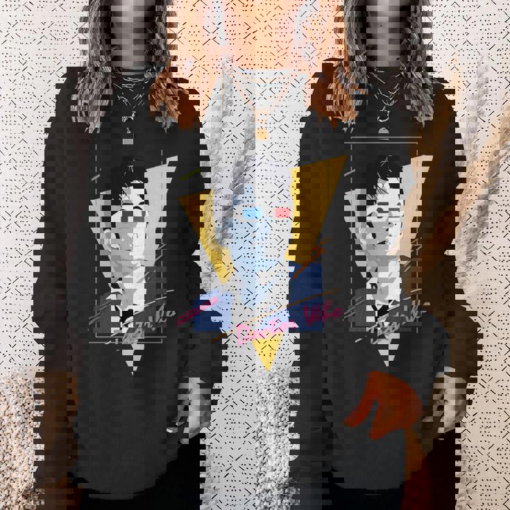 80年代テナントレトロタイムトラベラーsfファン。 長袖tシャツ スウェットシャツ 彼女への贈り物