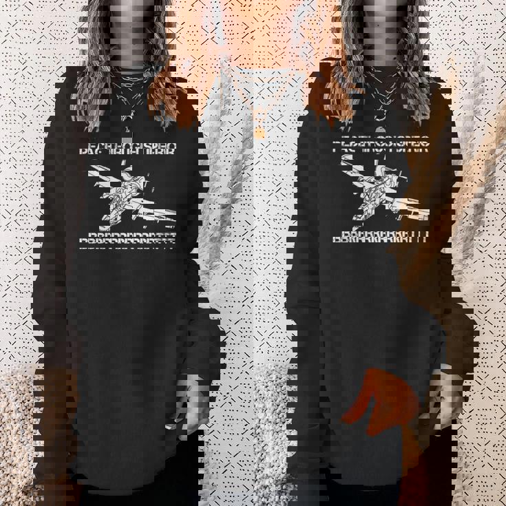 A-10イボイノシシサンダーボルトプレーンミームbbbrrrtttおかしいジョーク 長袖tシャツ スウェットシャツ 彼女への贈り物