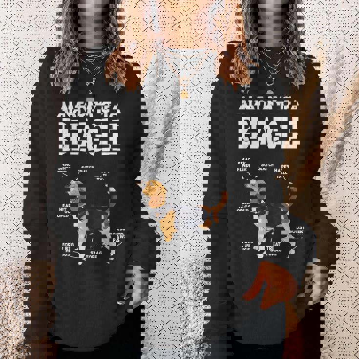 Anatomy Of A Beagle ファニービーグル スウェットシャツ 彼女への贈り物