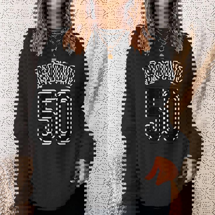 Around 50 アラフィフ（五十歳 50才）【ユニフォーム風】誕生日 50代 面白 スウェットシャツ 彼女への贈り物