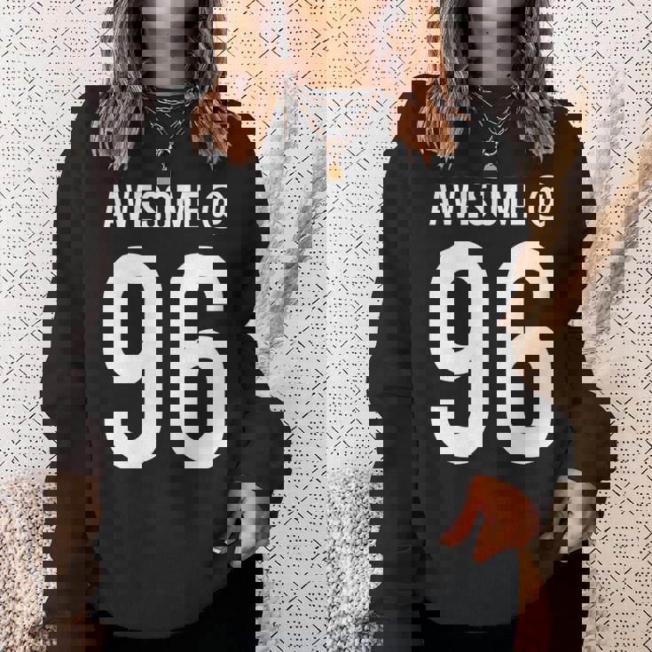 Awesome At 96 面白い96歳の誕生日のお祝いに 長袖tシャツ スウェットシャツ 彼女への贈り物