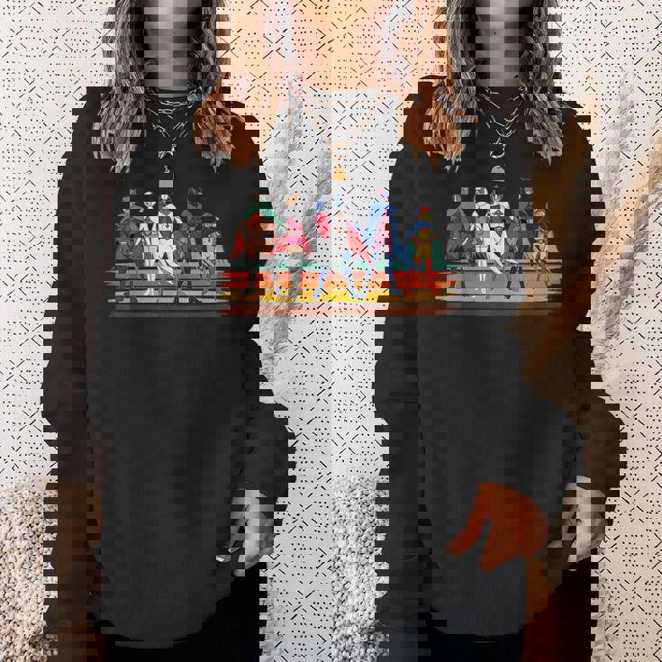 Battle Of The Planets ヴィンテージスタイルブラシストライプ スウェットシャツ 彼女への贈り物