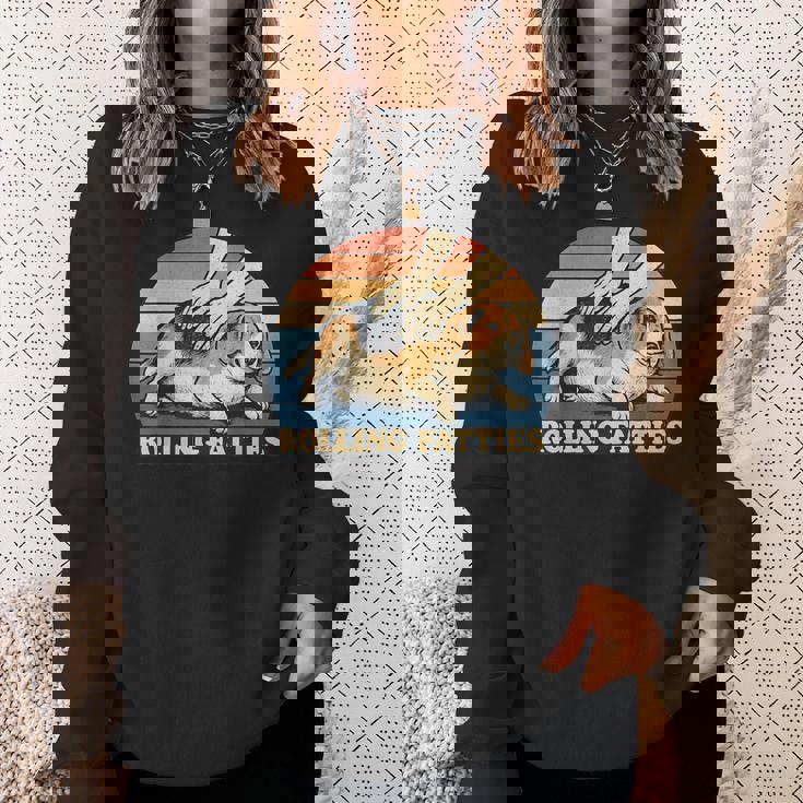 Beagle Rolling Fatties 駄洒落ジョーク 犬好き スウェットシャツ 彼女への贈り物