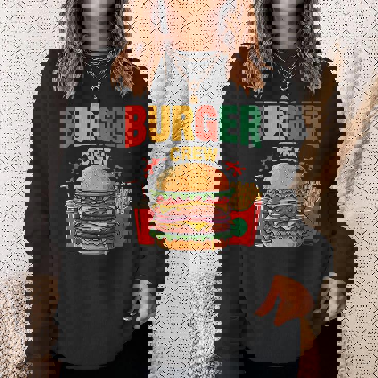 Berger Crew Hamburger Cheeseburger Fast Food Lovers スウェットシャツ 彼女への贈り物