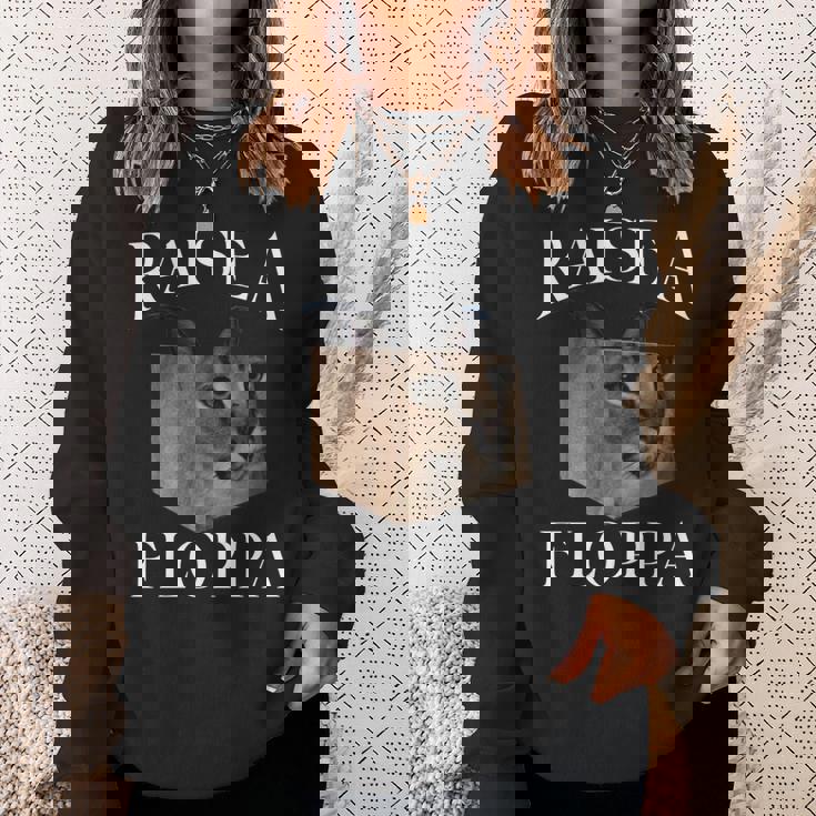 Big Floppa カラカルキャットミーム Raise A Floppa 長袖tシャツ スウェットシャツ 彼女への贈り物