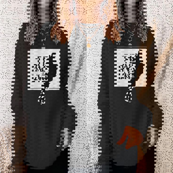 The Biwa Lake 琵琶湖 滋賀 地図【47都道府県】ジモtティ Jimo-T 地元愛 お土産 面白 スウェットシャツ 彼女への贈り物