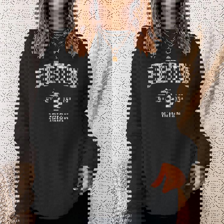 Burton ミシガン州ミシガン州ヴィンテージアスレチックスポーツデザイン スウェットシャツ 彼女への贈り物