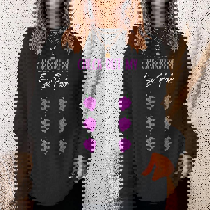 Check Out My 6パック ブドウ柄 スウェットシャツ 彼女への贈り物